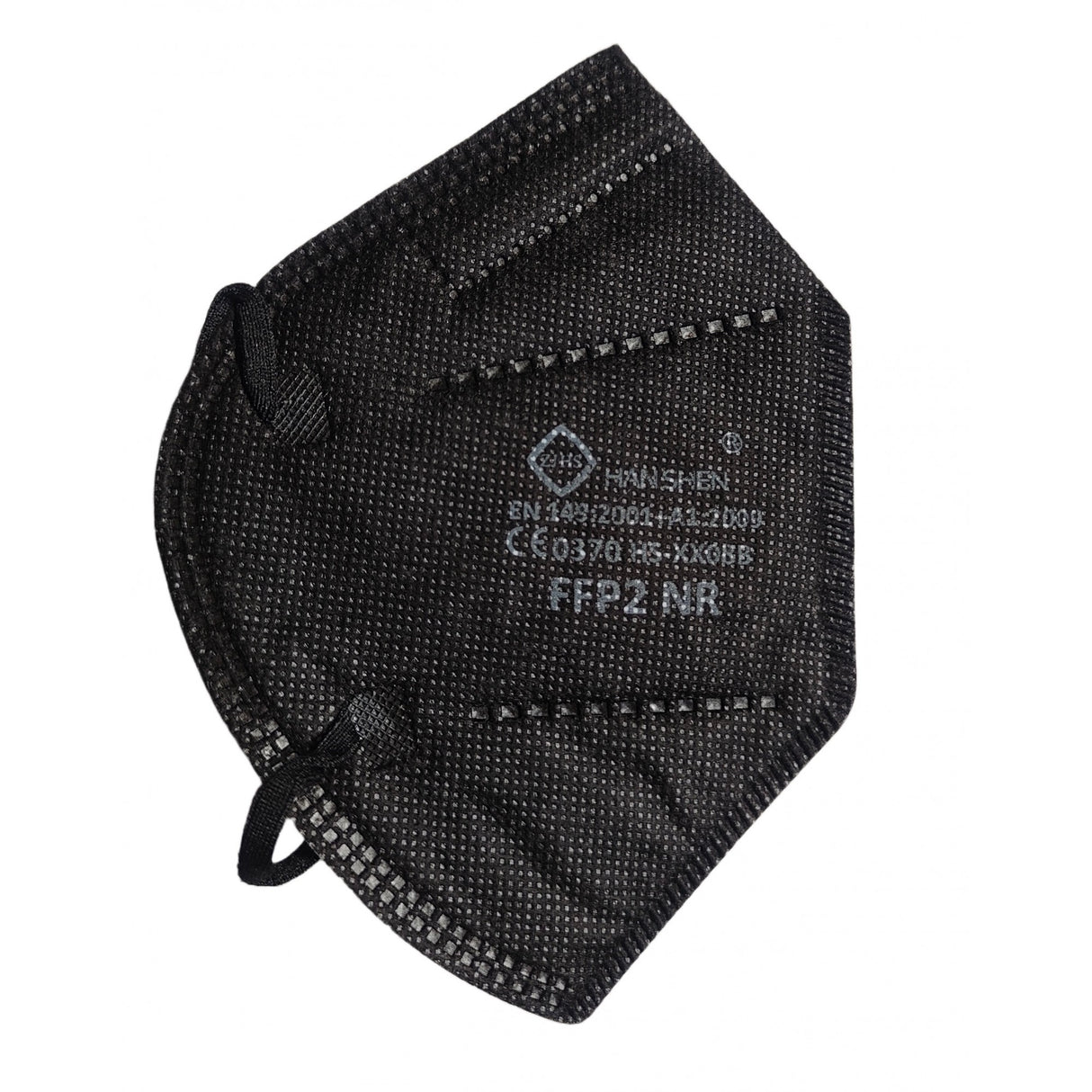 Set 80 bucati Masca de protectie faciala, Flippy, de unica folosinta pentru adulti, FFP2, KN95 CE 0370, 5 straturi, nesterila, ambalaj individual, Negru - vivimall.ro