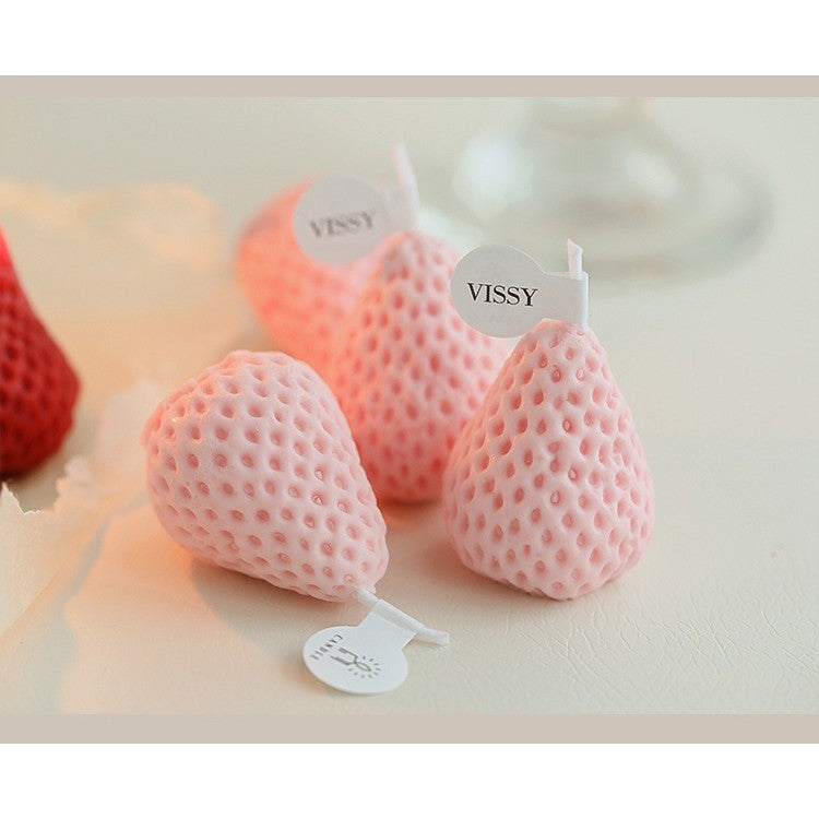 Set 9 Lumanari Parfumate, Vivimall, Model Capsunici, Ardere 30 min, 117g, 9.3 x 9.3 x 3.8 cm, Roz - vivimall.ro