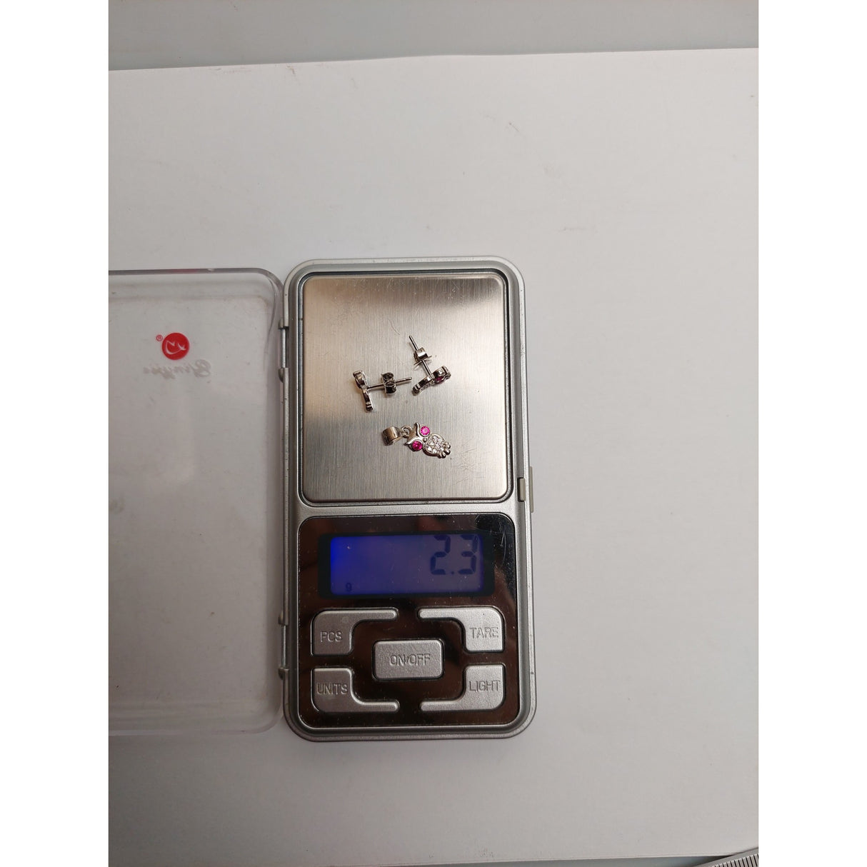 Set Argint 925 Bufnita cu Ochi Colorati, Jolie Silver, 2.3g, 1.5 cm x 0.6 cm - vivimall.ro