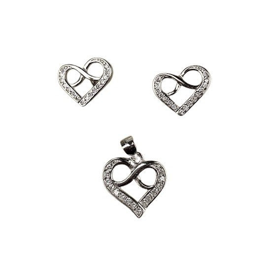 Set Argint 925 Inima cu Infinit - vivimall.ro