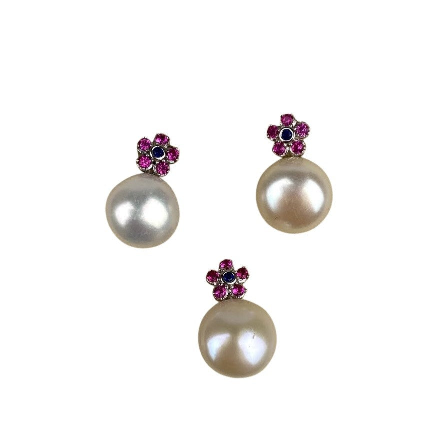 Set Argint 925, Perla cu Floare - vivimall.ro