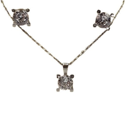 Set Argint 925 Rotund Mare (cercei, lantisor, pandantiv) - vivimall.ro