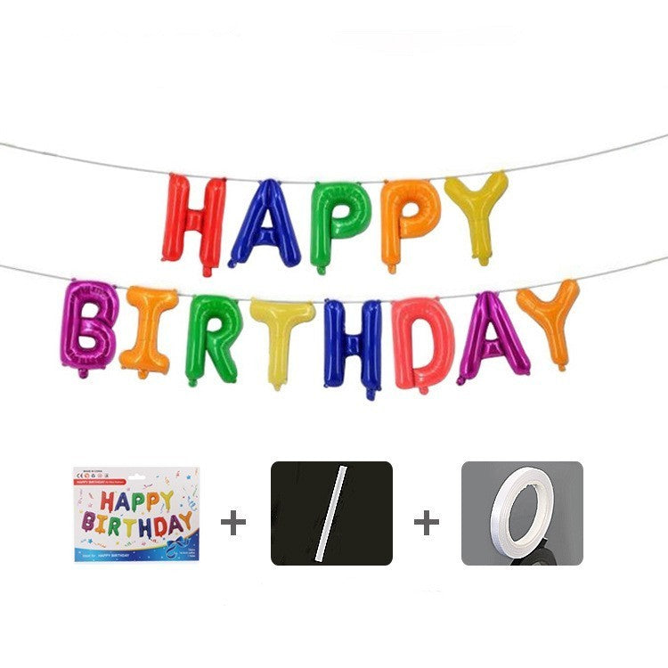 Set baloane folie Flippy, Happy Birthday, 40 cm, multicolor - vivimall.ro