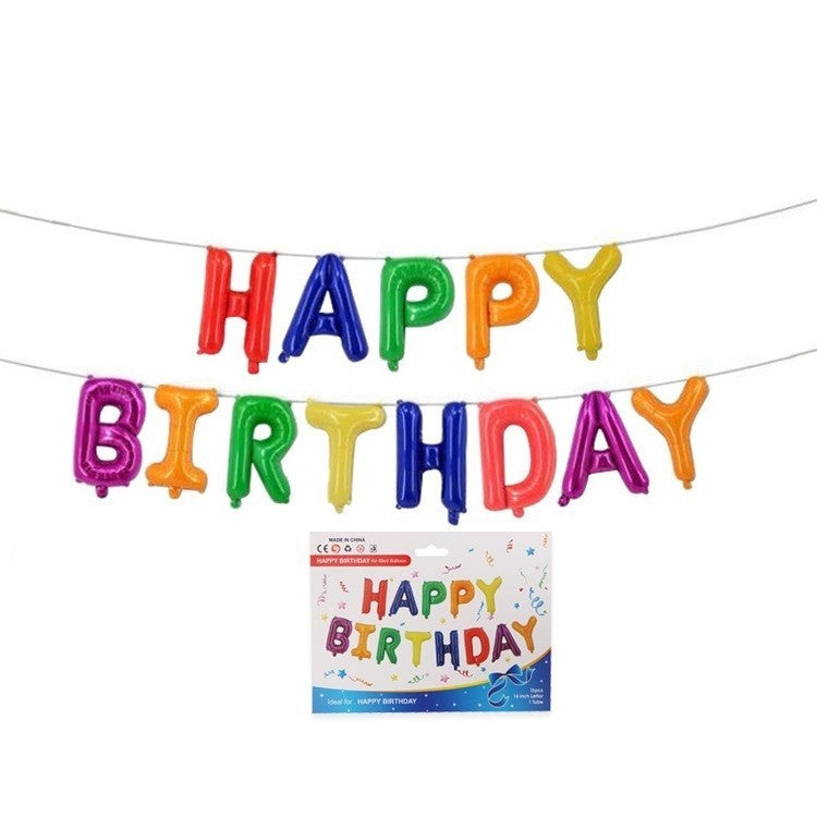 Set baloane folie Flippy, Happy Birthday, 40 cm, multicolor - vivimall.ro