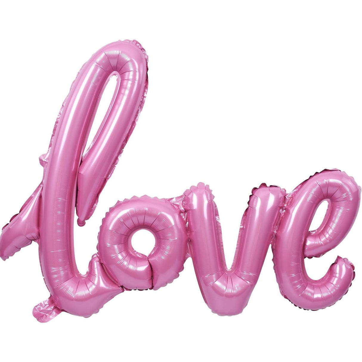 Balon din Folie Metalizata, Vivimall, Model Love scris de mana, 102x65 cm, Tematica Ziua Îndrăgostiților, Ambalaj Individual, Pai Inclus, Umflare cu Aer sau Heliu, Roz - vivimall.ro