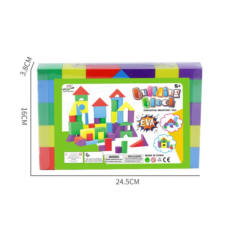 Set Blocuri de Constructie din Spuma EVA, Vivimall, 29 de Piese, Interactive, 24.5x16x3.7 cm, Multicolor - vivimall.ro