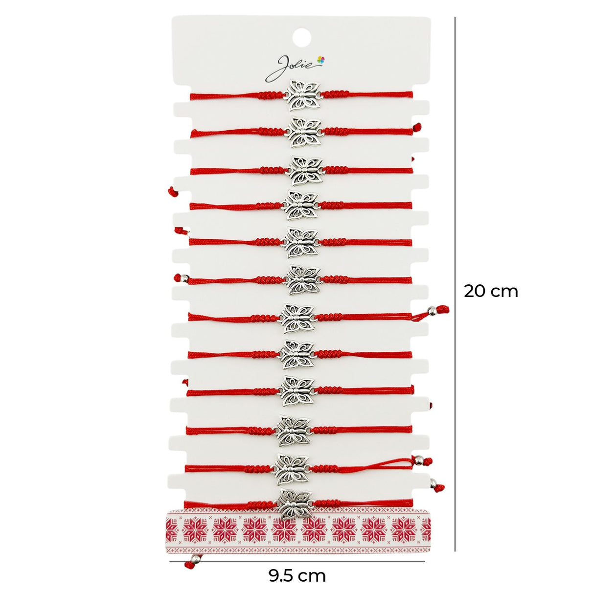 Mărțișor brățară Jolie cu model fluture, dimensiune reglabilă, prezentare purtată pe încheietură