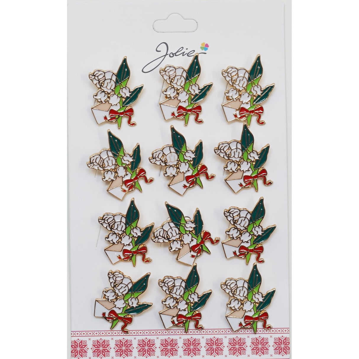 Set 12 Brose Martisor Flori Lacrimioare si Scrisoare - vivimall.ro