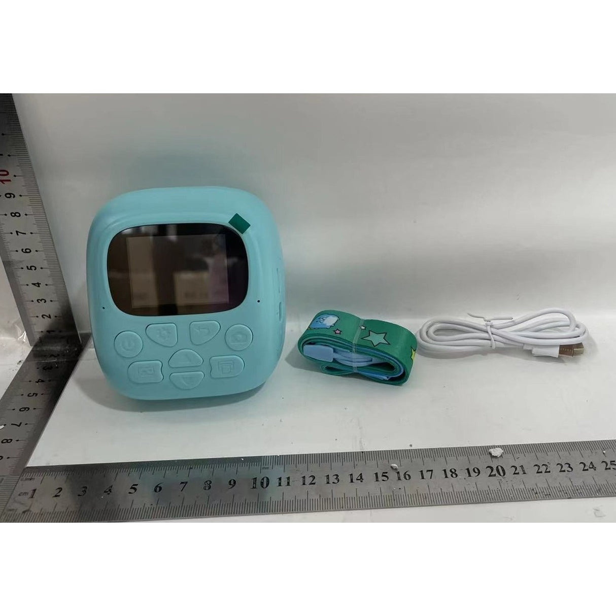 Set Camera Instantanee pentru Copii, Vivimall, Camera 180° Selfie, Ecran HD 2'', 24MP, 720P Video, 1200 mAh, cu Functie de Printare Alb-Negru, cablu USB-C, Bluetooth, Compatibil iOS/Android, Imprimare APP, Model Dino, Turcoaz - vivimall.ro