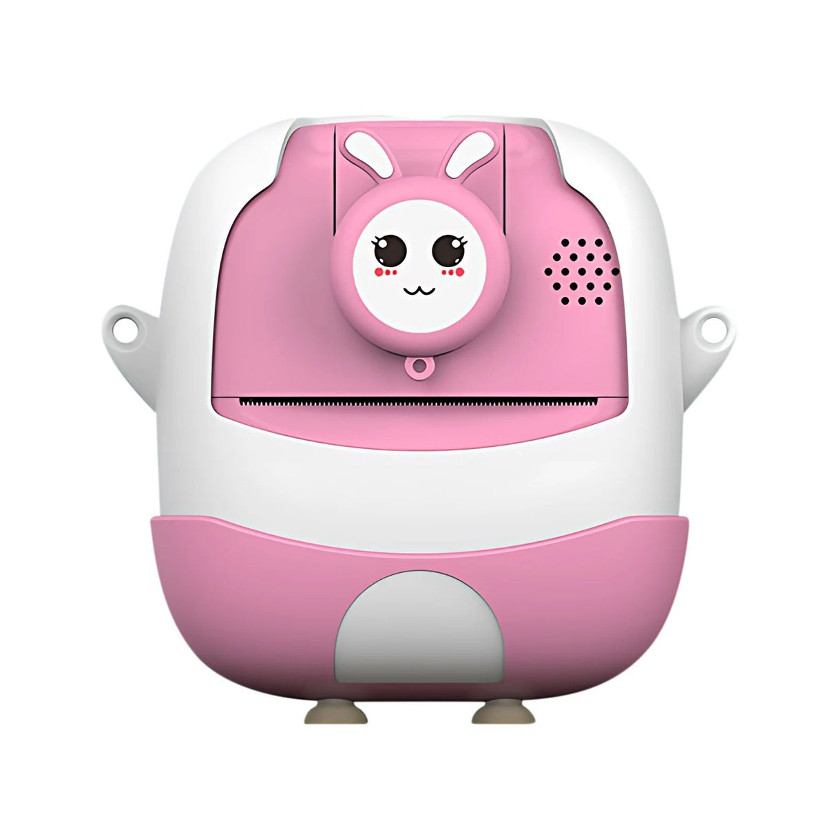 Set Camera Instantanee pentru Copii, Flippy, Ecran HD 2.4'', 24MP, 720P Video, 1200 mAh, cu Functie de Printare Alb-Negru, cablu USB-C, Bluetooth, Compatibil iOS/Android, Imprimare APP, Model Iepure Emoji, Roz - vivimall.ro