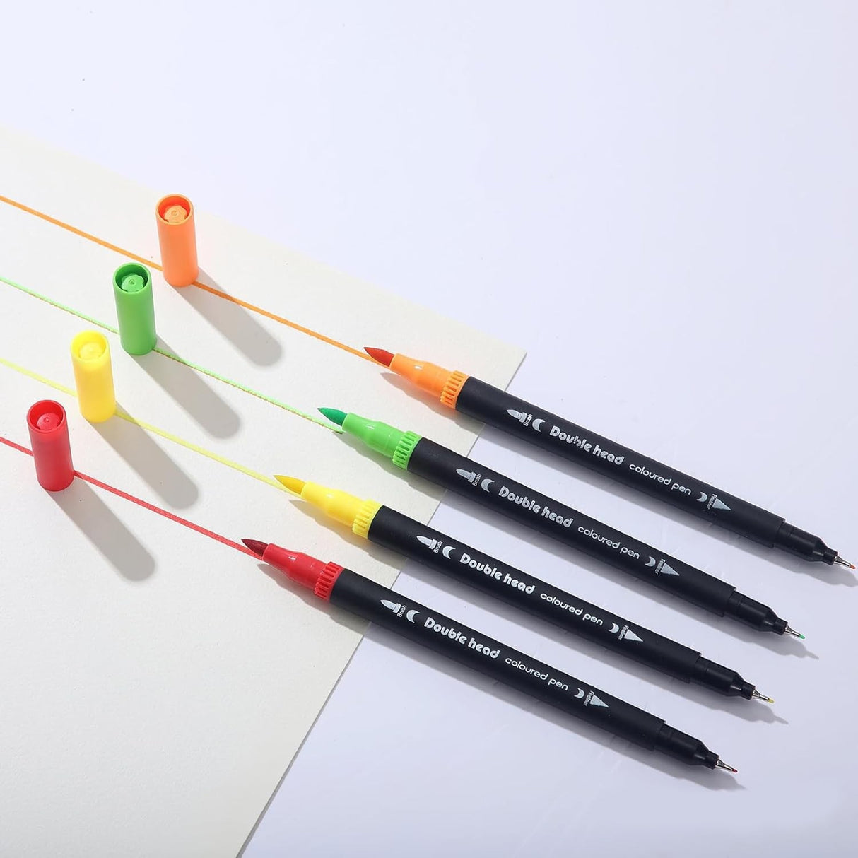 Set Carioci pe Baza de Apa, Vivimall, 2 in 1, pentru Pictura, Caligrafie, 72 Culori, Penar Negru, Corp Carioca Negru, 24.5 x 18.5 x 5 cm, Multicolor - vivimall.ro