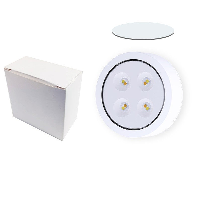 Set de 6 Lampi Led Vivimall, Fara Fir, Cu Baterii, 3 Culori de Lumina, cu 2 Telecomenzi, din Plastic, Alb - vivimall.ro