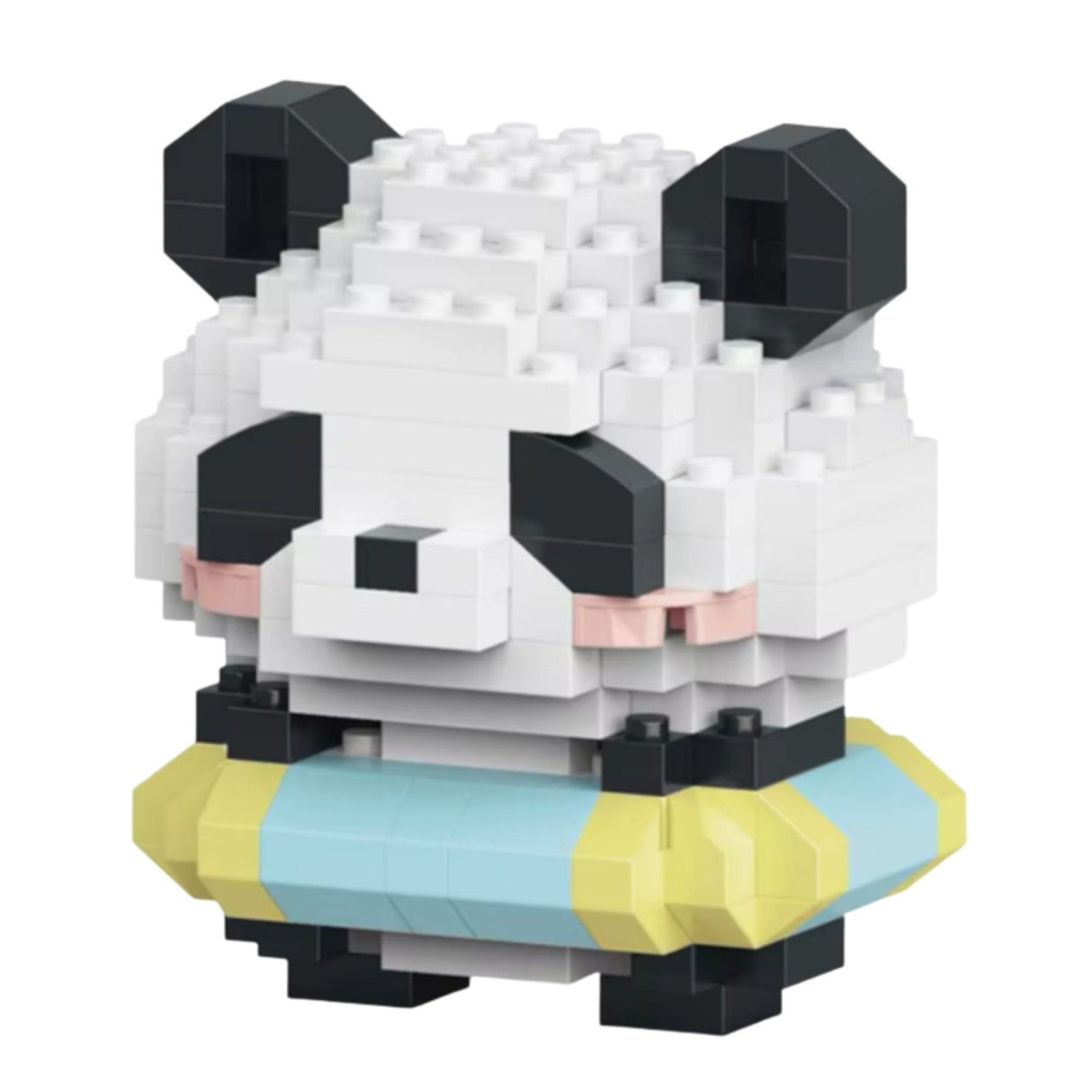 Set de Constructie, Flippy, Model Panda cu Cerc de Inot, 180 Piese, Model 3D, Jucarie Educativa STEM, +6 Ani, Plastic ABS, 7.8 x 4.1 x 11.3 cm, Verde Deschis - vivimall.ro