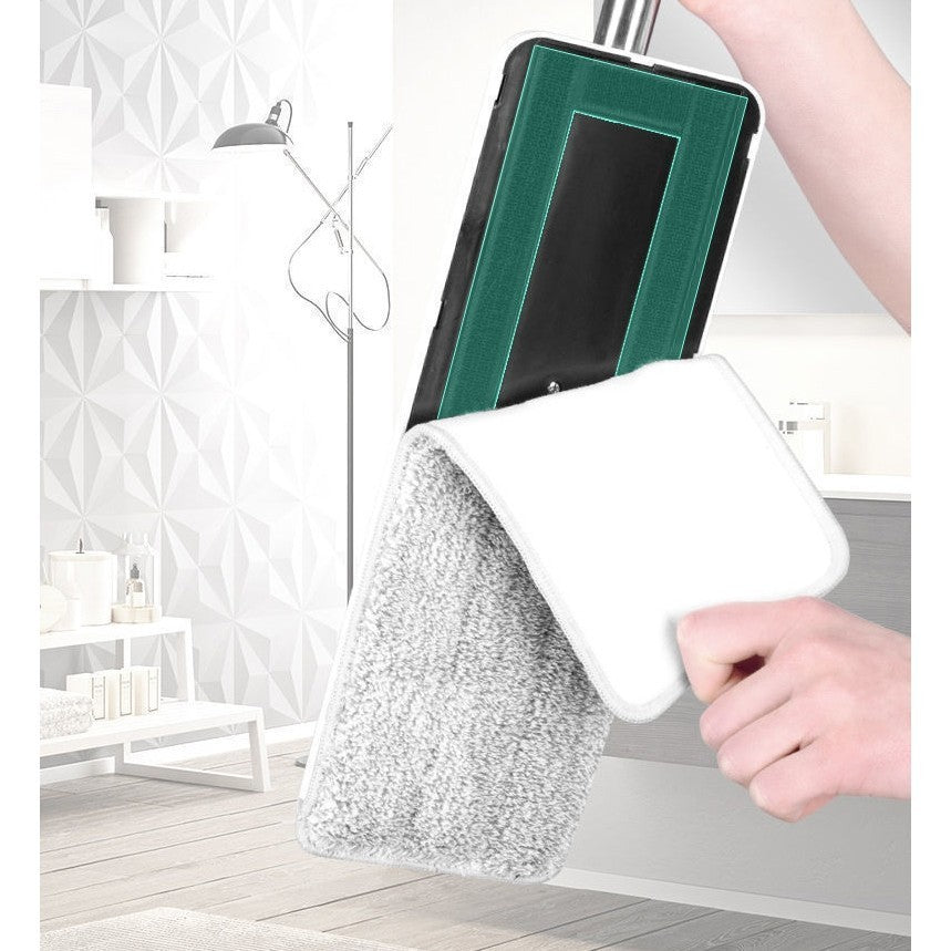 Set De Curățenie, Mop Și Găleată, Găleată 6 L, 2 Rezerve Microfibră Incluse, Design Modern Pentru Interior, Material Plastic, Peri Sintetici, Plat Cu Storcere, Bej - vivimall.ro