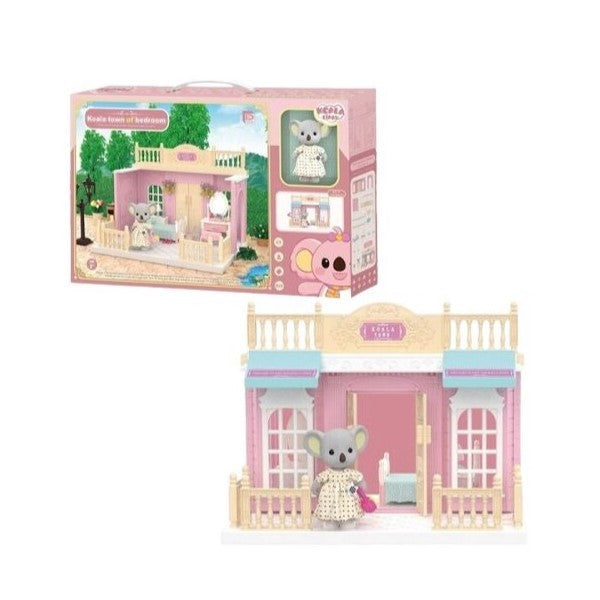 Set dormitor pentru papusi cu mobilier si figurina, Vivimall - vivimall.ro