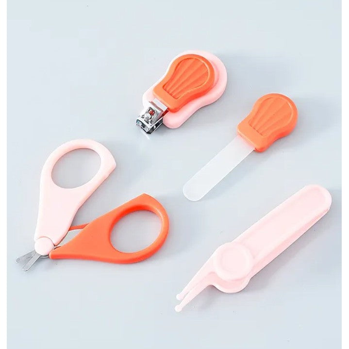 Set Ingrijire Unghii pentru Bebelusi, Vivimall, Cutie de Depozitare in Forma de Ursulet, 10 x 9.5 cm, Roz - vivimall.ro