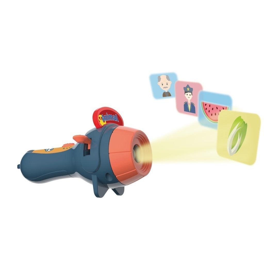 Set Jucarie Educativa, Vivimall, Proiector Tip Lanterna Pentru Copii, 6 Teme, 48 de Imagini, Cutie Depozitare, +3 ani, Albastru - vivimall.ro