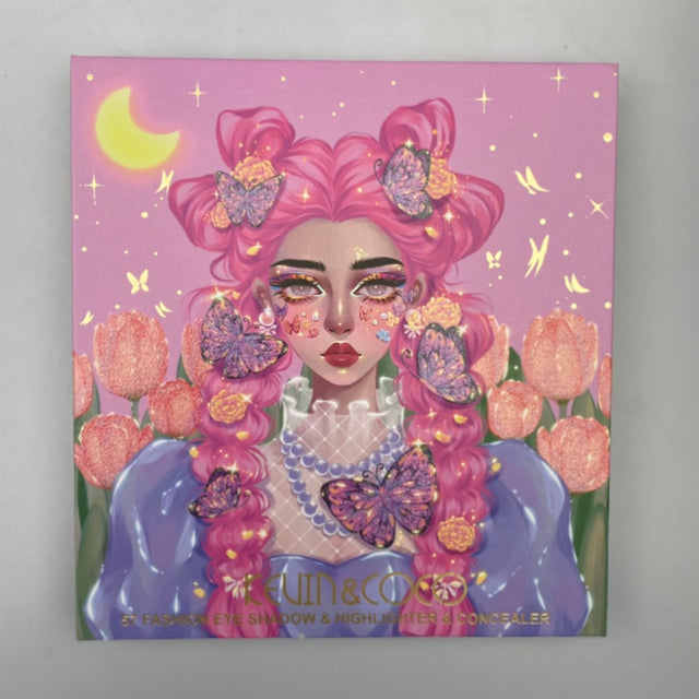 Trusa De Machiaj, Paleta Kevin&Coco Cu 53 De Farduri, Iluminator, Corector Si Rujuri - vivimall.ro