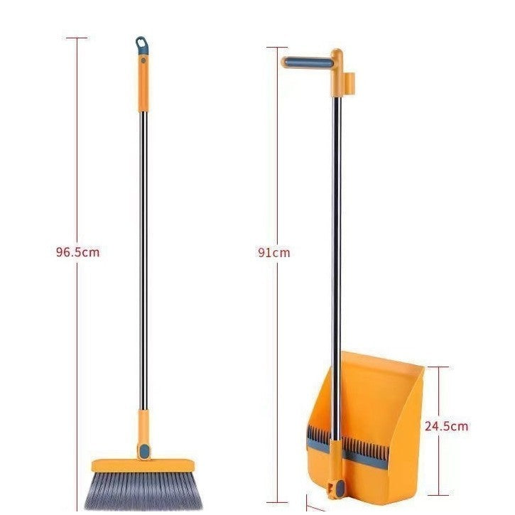 Set Matura si Faras cu Coada Detasabila, Vivimall, cu Dinti de Pieptene pentru Curatare Matura, rotativ, pliabil, Otel inoxidabil si Polipropilena, portocaliu, Resigilat - vivimall.ro