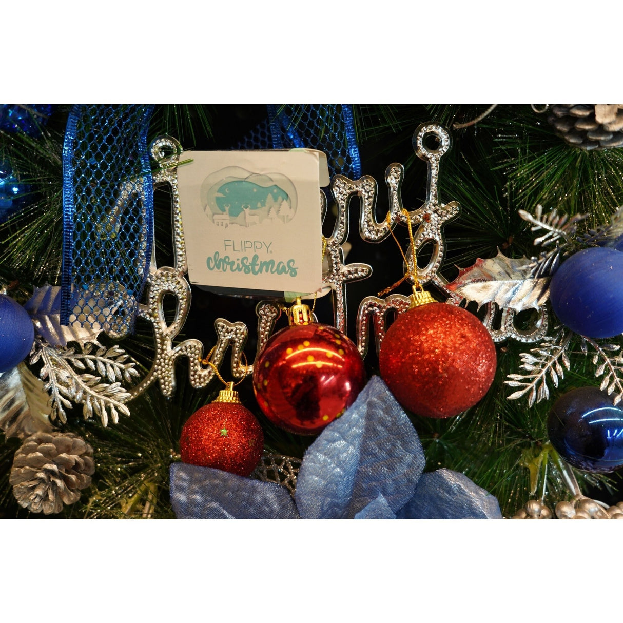 Set 45 Globuri de Craciun, Vivimall, pentru Brad, Model 2, cu Glitter, Lucioase, Multicolor - vivimall.ro