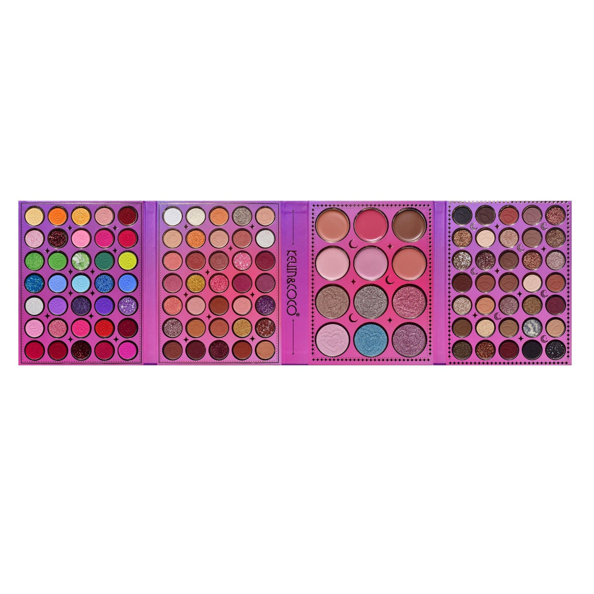 Paleta De Machiaj, Kevin &Amp; Coco, Girl Power, Fard De Pleoape, Iluminator, Blush Cremos, 117 Culori, 19 X 14.8 X 3.4 Cm - vivimall.ro