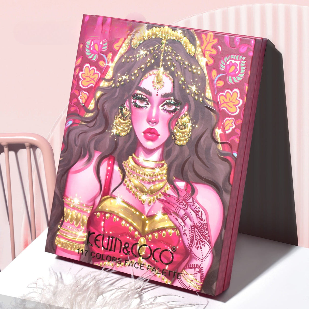 Paleta De Machiaj, Kevin &Amp; Coco, Good Luck, Fard De Pleoape, Iluminator, Blush Cremos, 117 Culori, 19 X 14.8 X 3.4 Cm - vivimall.ro