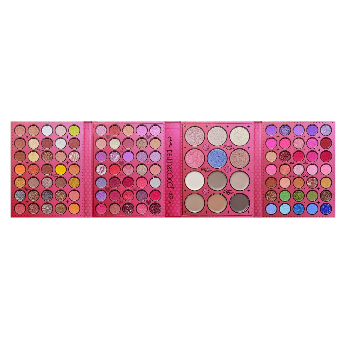 Paleta De Machiaj, Kevin &Amp; Coco, Good Luck, Fard De Pleoape, Iluminator, Blush Cremos, 117 Culori, 19 X 14.8 X 3.4 Cm - vivimall.ro