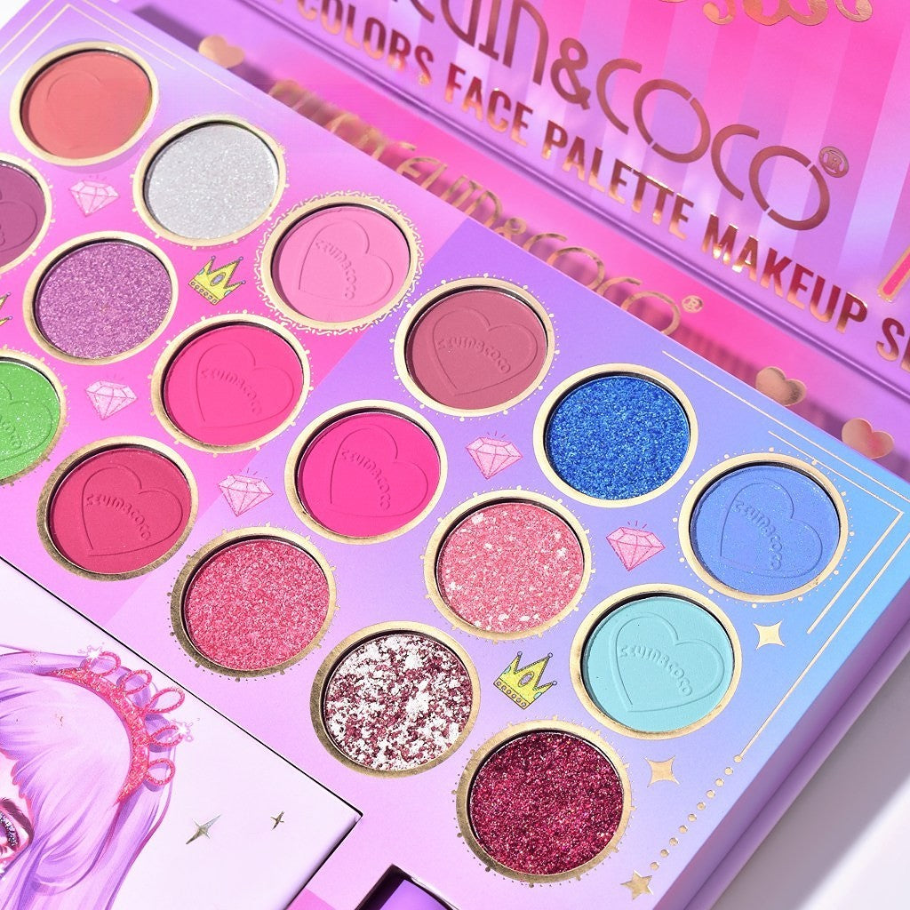 Set 4 Produse De Machiaj, Kevin &Amp; Coco, Vanilla Queen, 22 Culori, 19.7 X 21.2 X 2.5 Cm - vivimall.ro