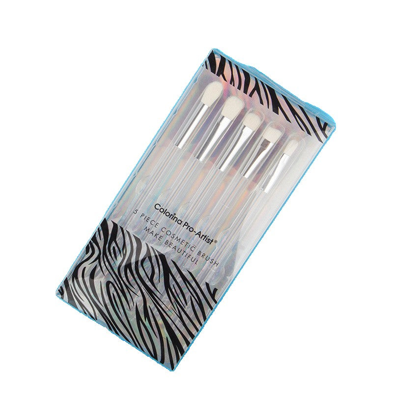 Set 5 Pensule Machiaj Transparent | CrystalBlend - vivimall.ro