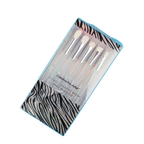 Set 5 Pensule Machiaj Transparent | CrystalBlend - vivimall.ro