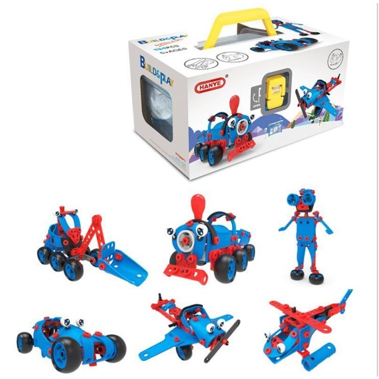 Set pentru construit masini, Vivimall, Educativ si creativ, 134 piese - vivimall.ro