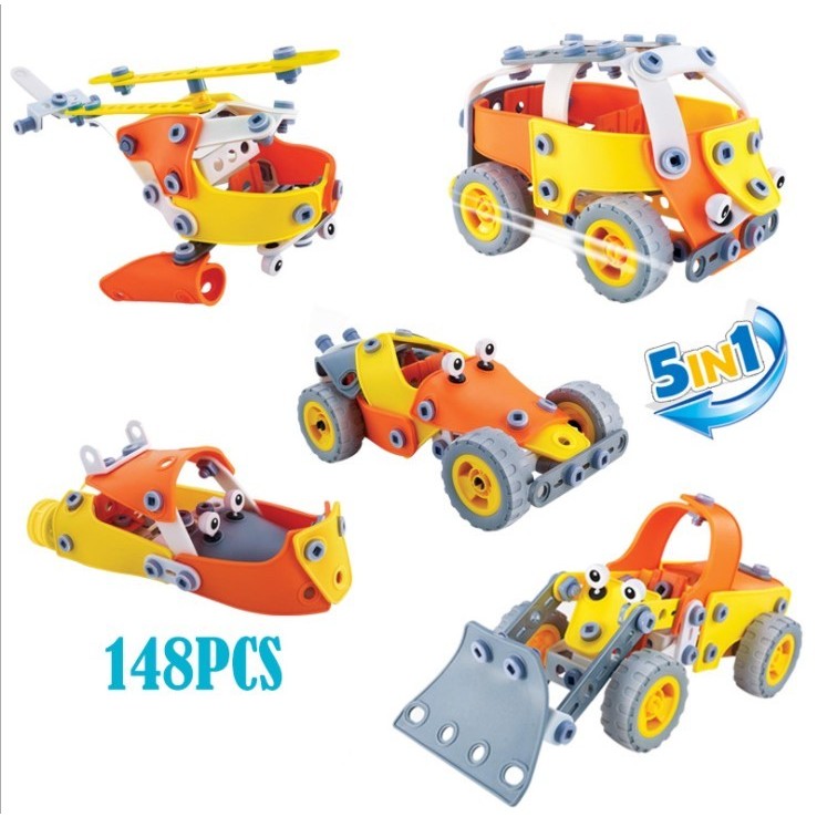 Set pentru construit masini, Vivimall, Educativ si creativ, 148 piese - vivimall.ro