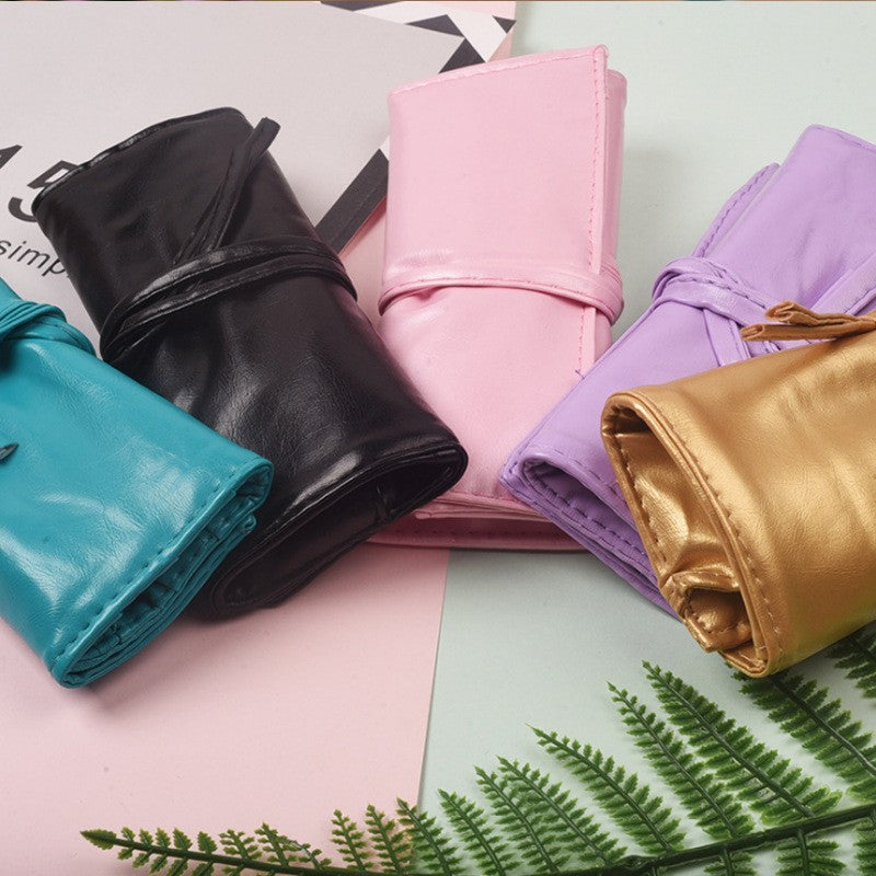 Set Portabil 7 Piese Pentru Machiaj Cu Husa Neagra - vivimall.ro