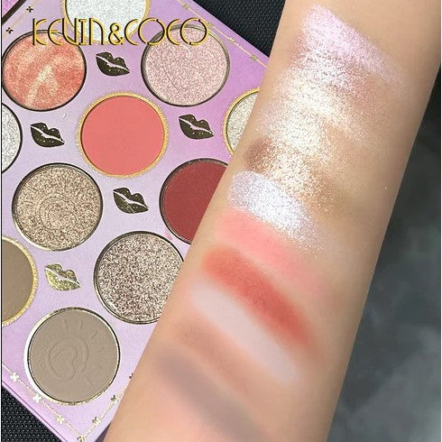 Kit Machiaj 28 Culori Ruj Pensula si Creion | VivaBeauty - vivimall.ro