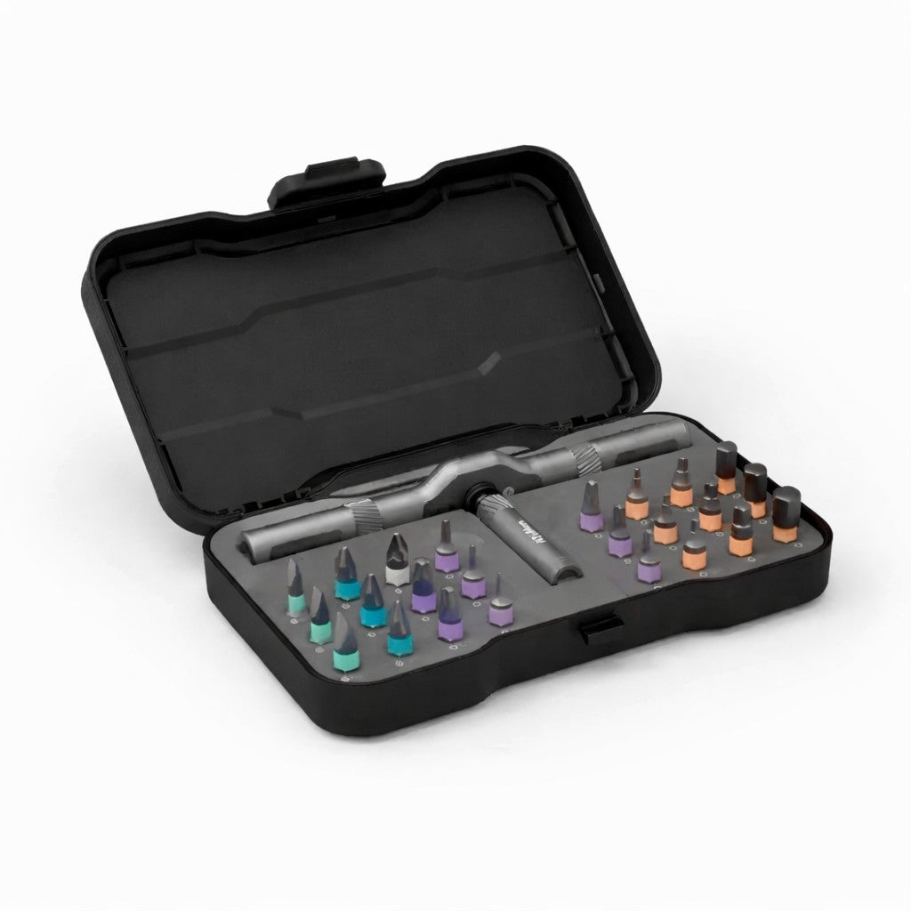 Carcasă rigidă set șurubelniță Flippy AtuMan RS1, dimensiuni 160×93×36 mm, vedere laterală