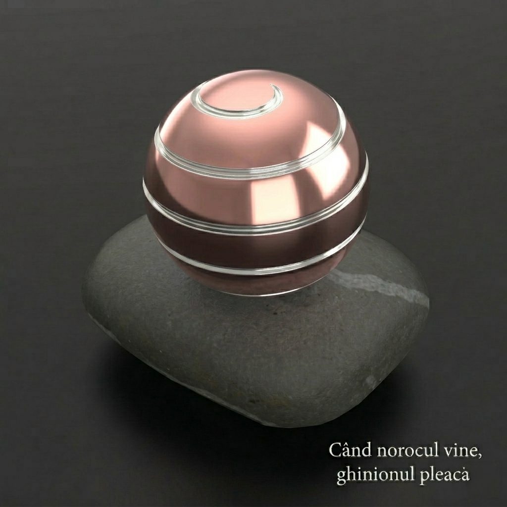 Sferă fidget spinner metalic Flippy roz, cadou pentru copii și adulți, model 166570