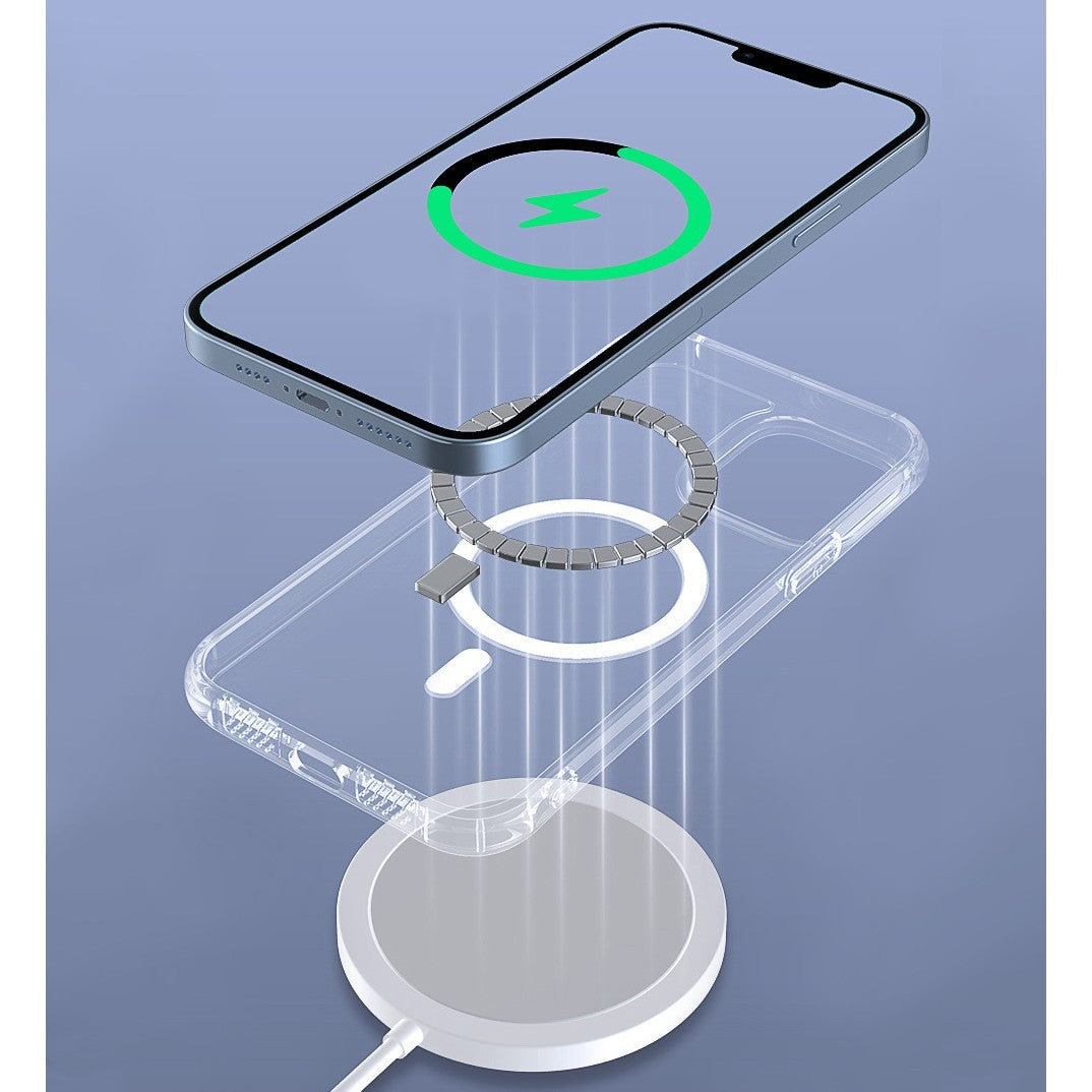 Husa protectie Flippy pentru iPhone 11 Mag Safe, 2 in 1 incarcare si magnet, Acril si Silicon, Transparenta - vivimall.ro