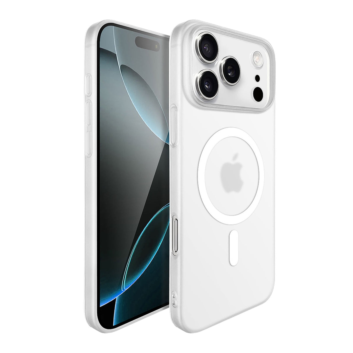 Husă magnetică albă ultra-subțire din policarbonat pentru Apple iPhone 17 Air, vedere frontală
