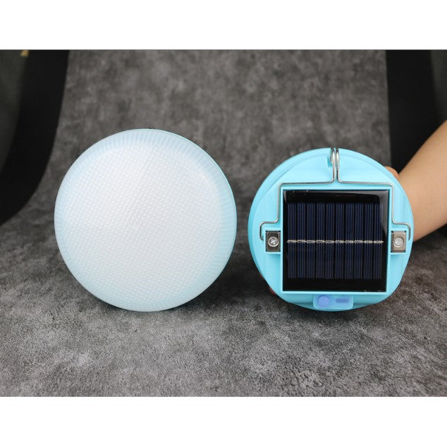 Lama Solara, Flippy, 2in1, Incarcare Solara/USB, LED, din Plastic, 3 Trepte de Intensitate, 100 W, 5V, 13 x 13 x 7 cm, Albastru - vivimall.ro