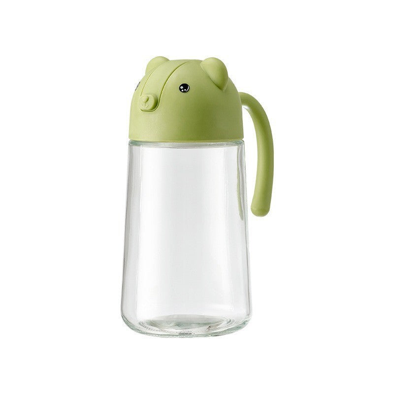 Olajtartó, Medvés modell, Konyhai folyadékokhoz való palack, Automatikus nyitás és zárás, 630 ml-es térfogat