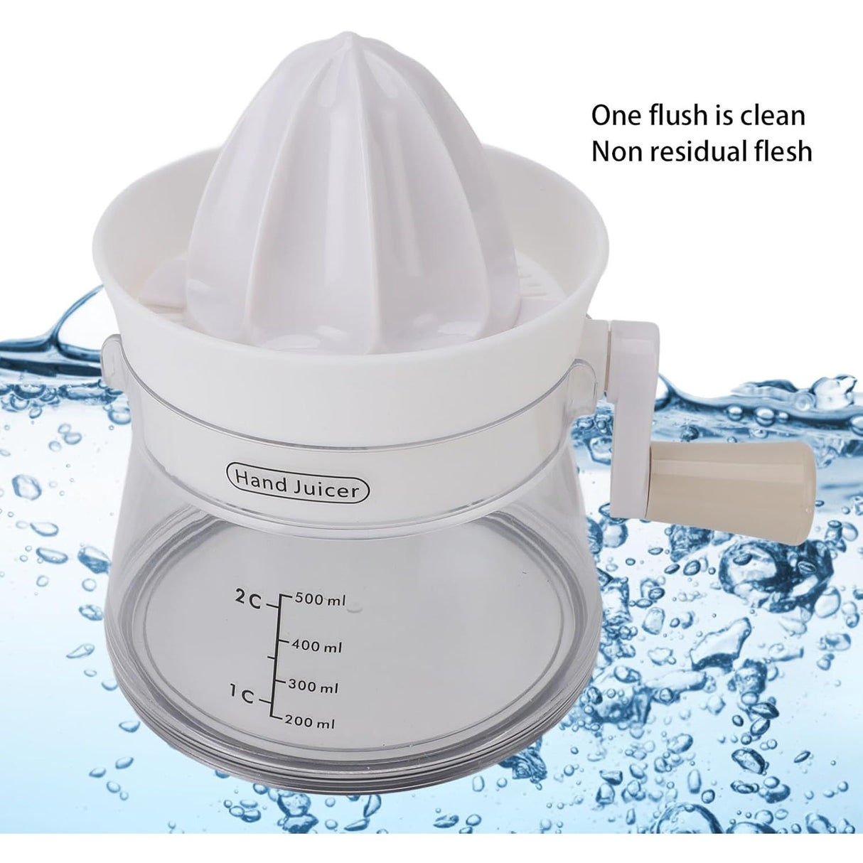 Storcator de Citrice Manual, Vivimall, Rezistente, Usor de Folosit si Depozitat, Durabil, Calitativ, 16.5x13cm, Transparent/ Alb - vivimall.ro