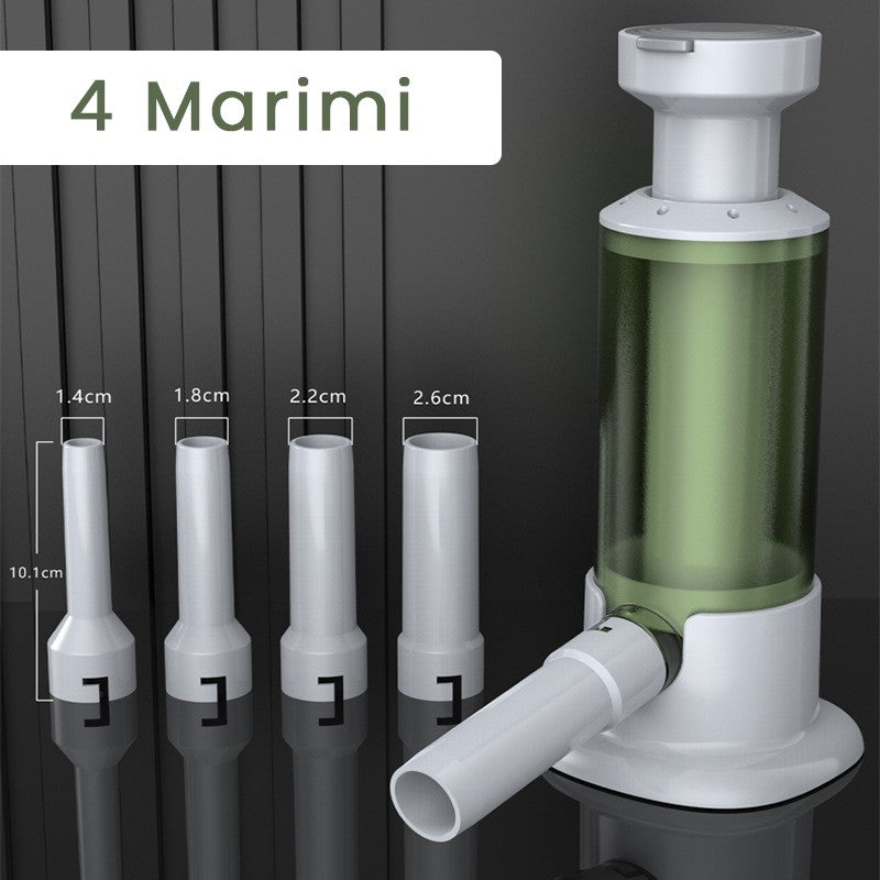 Kolbásztöltő, kézi, masszív, könnyen használható és tárolható, tartós, kiváló minőségű, 4 cső/méret mellékelve, 26,3 x 11 x 11 cm