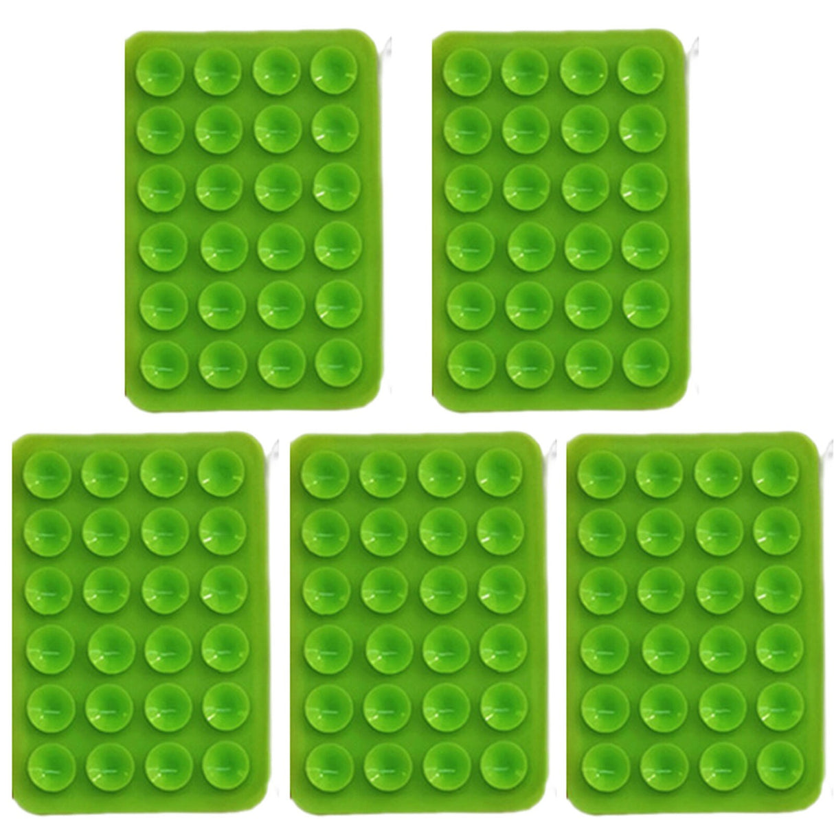 Suport Adeziv Universal, Flippy, pentru Telefon/Tableta, cu 24 Ventuze, potrivit pentru Tik-Tok/Selfie/Vizionare Video, din Silicon, 8 x 5.5 x 1 cm, Verde - vivimall.ro