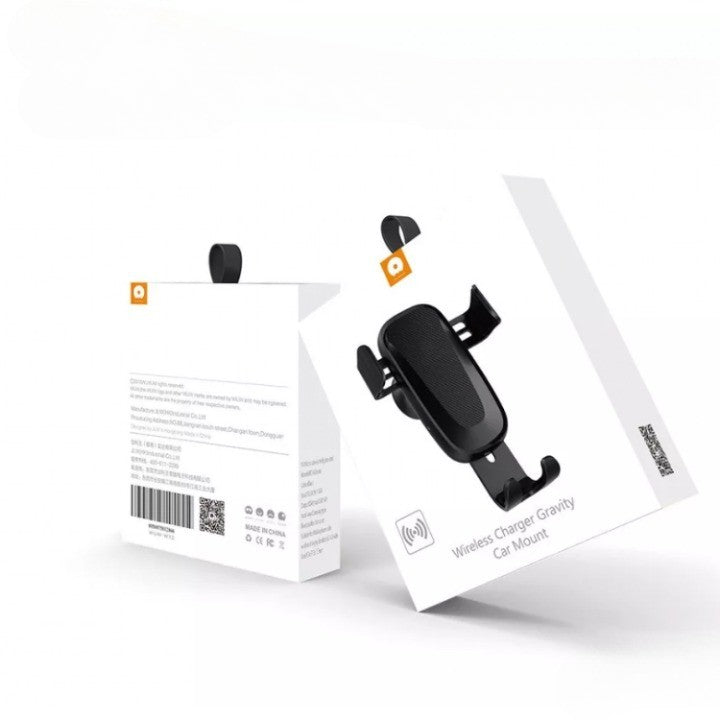 Suport auto cu incarcare wireless (inductie), Fast Charge WUW W2 negru - vivimall.ro