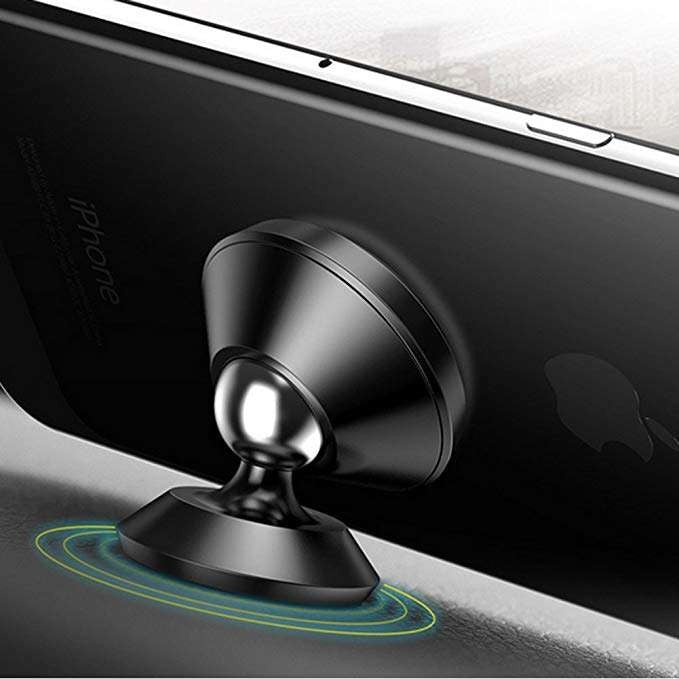 Suport auto Flippy magnetic rotire 360 grade V2 pentru telefon, Negru - vivimall.ro