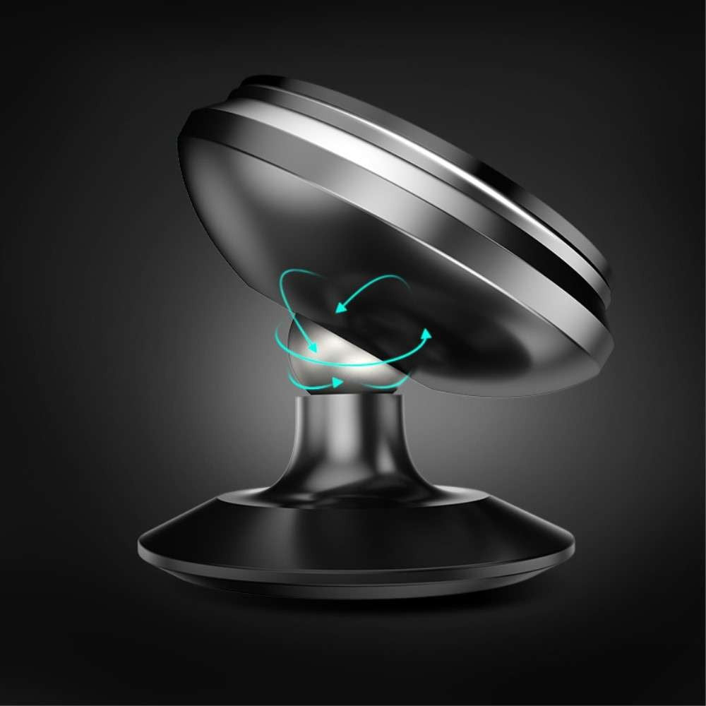 Suport auto Flippy magnetic rotire 360 grade V2 pentru telefon, Negru - vivimall.ro