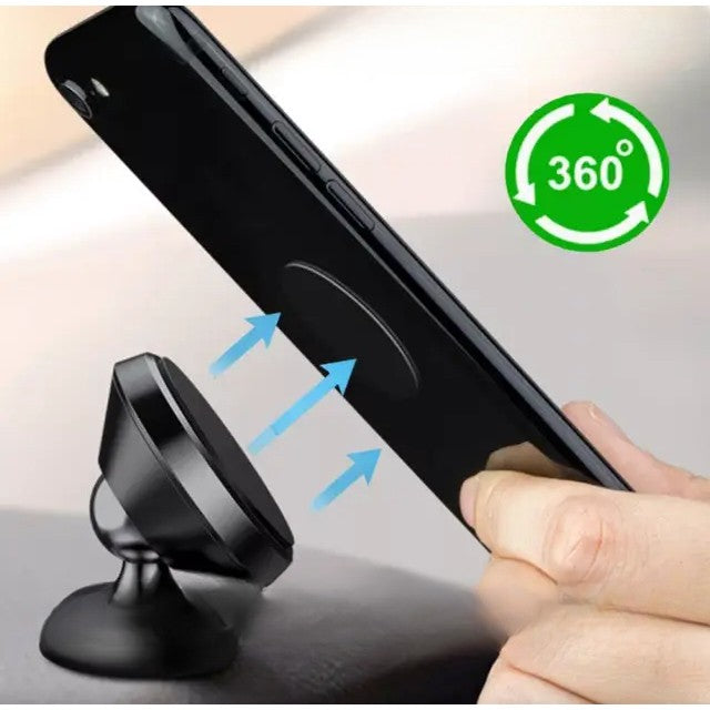 Suport Auto Magnetic Vivimall, pentru Telefon BK1, Rotire 360 grade, Negru - vivimall.ro