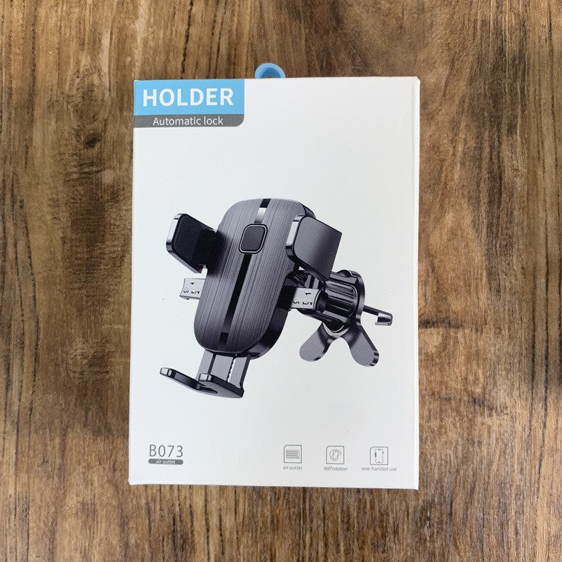 Suport Auto Telefon Flippy, Prindere Grila Ventilatie, Tija Fixare Reglabila, Rotativ 90 grade, Design Modern, Detalii Fine, Material Plastic si Silicon, 11 x 8.5 cm, Model 2, Negru - vivimall.ro
