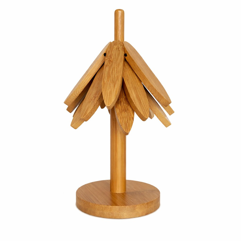 Suport Termic pentru Vase Fierbinti, Flippy, Bambus, Izolatie Termica, Rezistenta la Temperatura Inalta, 21 x 9,50 cm, Maro Deschis - vivimall.ro
