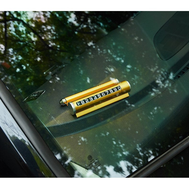 Suport numar de telefon cu odorizant Vivimall pentru parcare Galben - vivimall.ro